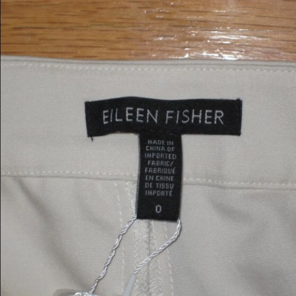 NEW EILEEN FISHER WHITE PLEATED STRETCH ANKLE PANTS TROUSERS SIZE 0 NWT $258 - Picture 4 of 7